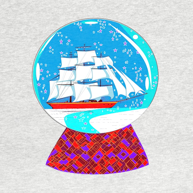 A Snow Globe with Clipper Ship by YudyisJudy